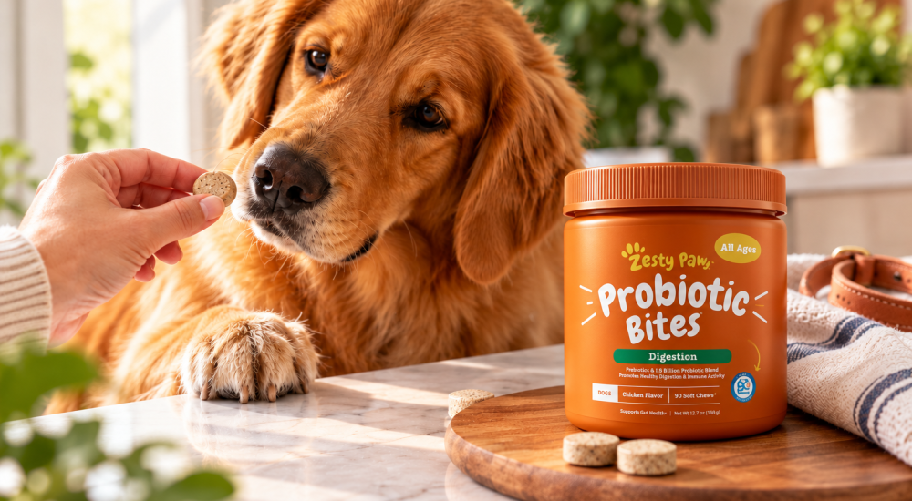 Perro feliz con probióticos Zesty Paws Perro feliz con probióticos Zesty Paws